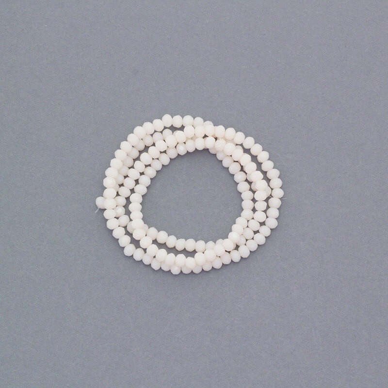 Faceted crystals / bands 145pcs / macadamia cord 3.5x2.5mm SZKROP03131