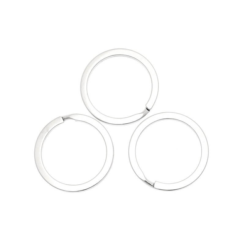 Circles for key rings 10 pcs flat platinum 35x2mm ZAPBRK29