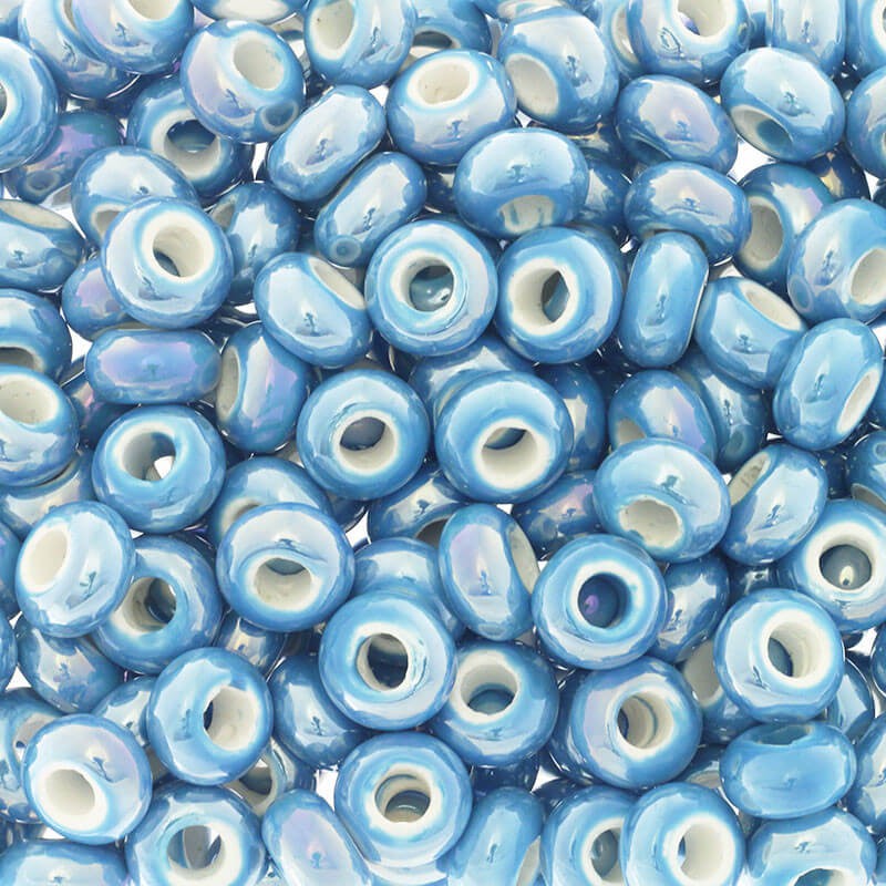 Modular ceramic beads 15mm blue 2pcs CPAN15N06A