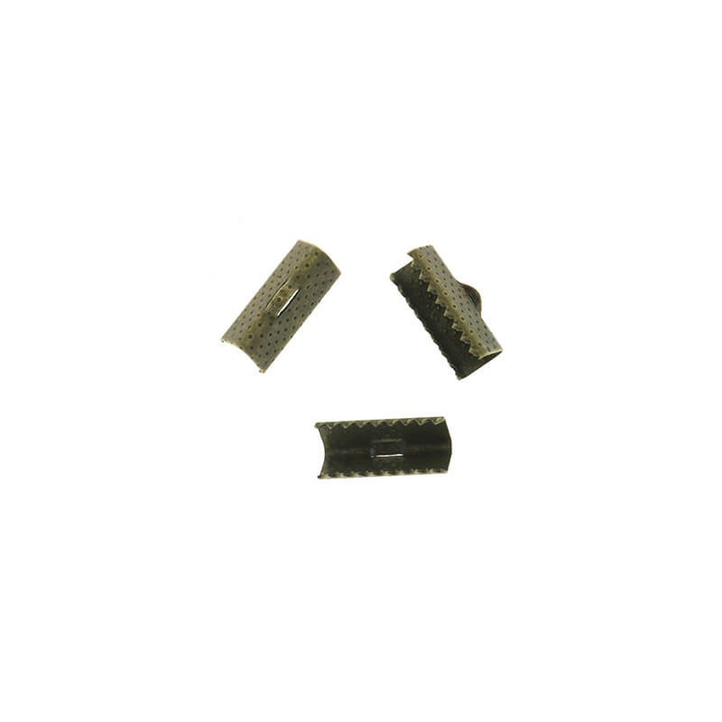 Crocodile clips / flat clips antique bronze 16x8x5.5mm 20pcs LAPZB16