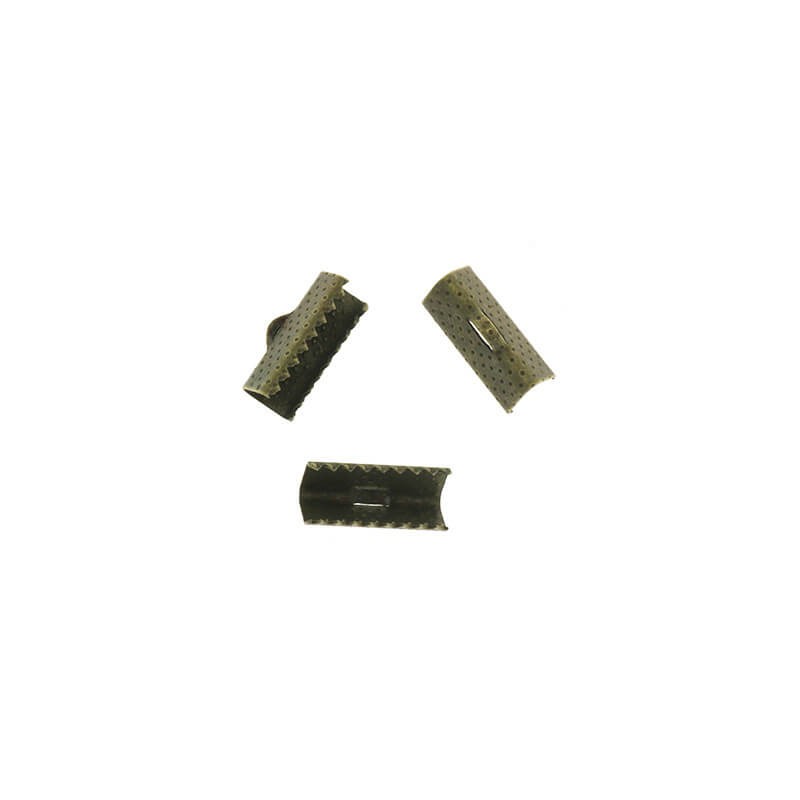 Crocodile clips / flat clips antique bronze 16x8x5.5mm 20pcs LAPZB16