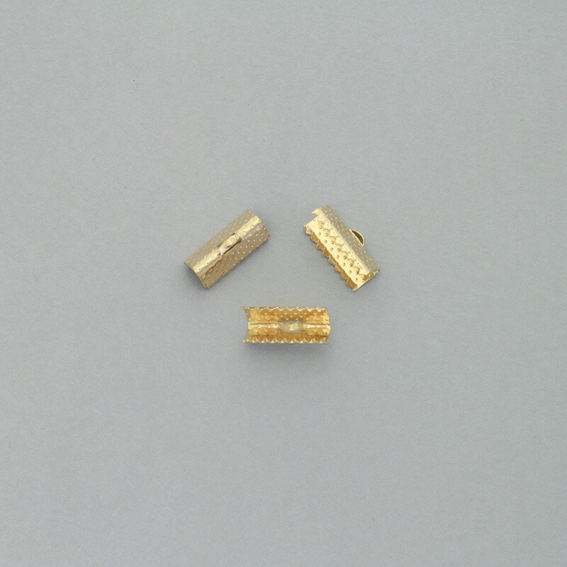 Końcówki krokodylki/ zaciski płaskie złote 16x8x5.5mm 20szt LAPZKG16