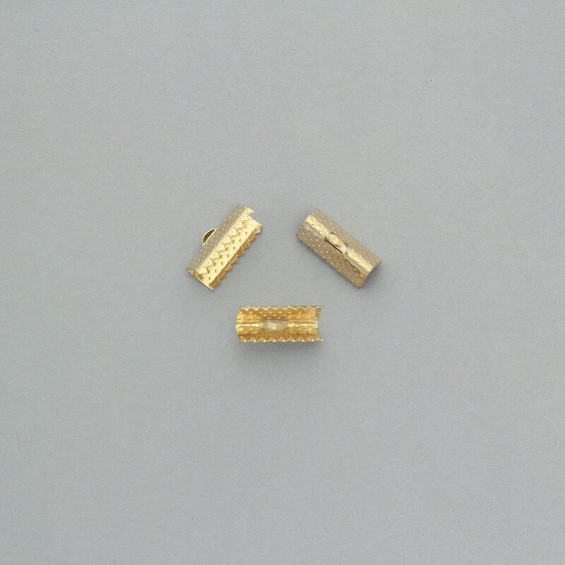Końcówki krokodylki/ zaciski płaskie złote 16x8x5.5mm 20szt LAPZKG16