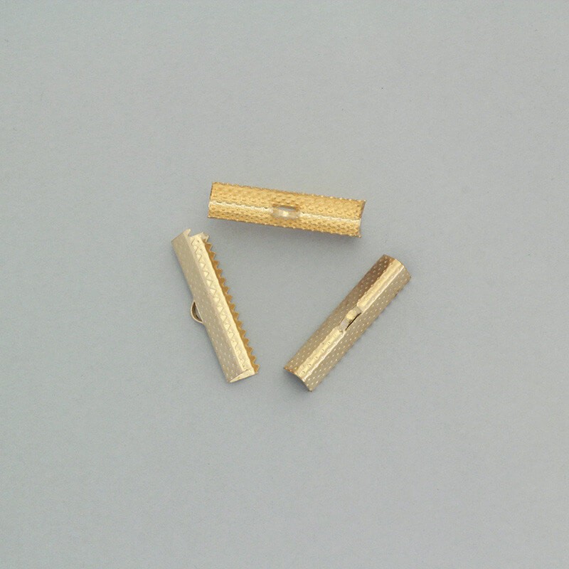 Gold crocodile clips 30x8x5.5mm 15pcs LAPZKG30