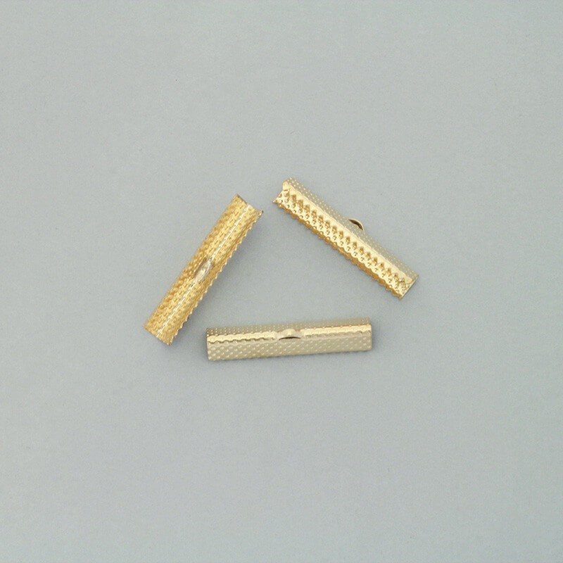 Crocodile clips gold 35x8x5.5mm 15pcs LAPZKG35