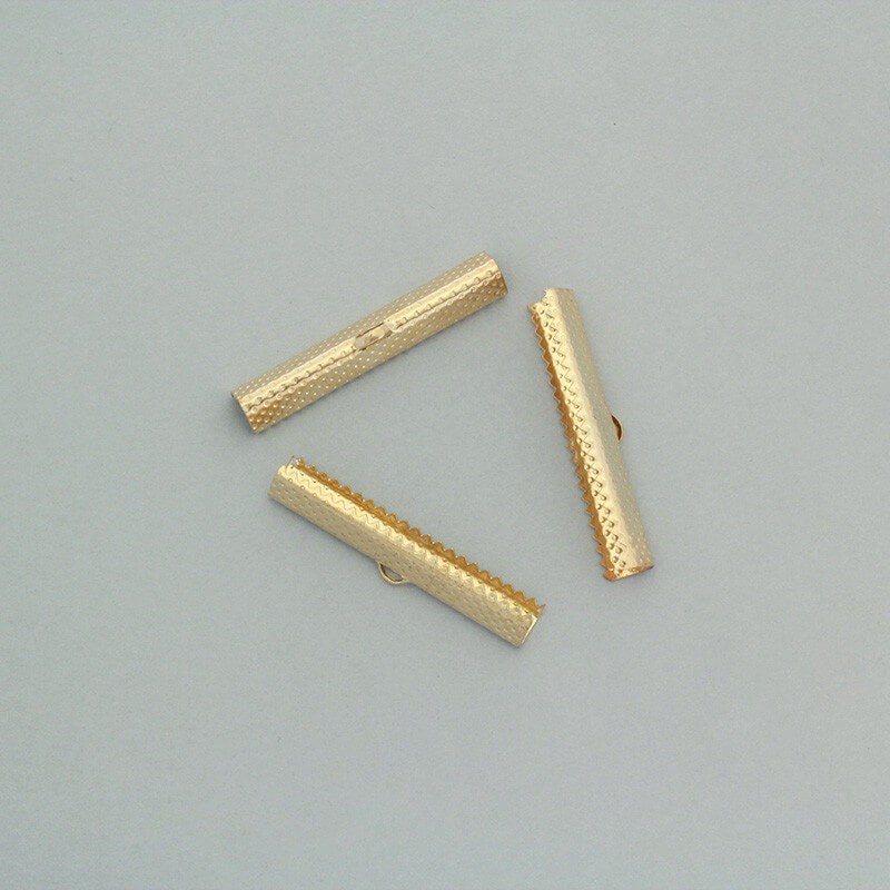 Gold crocodile clips 40x8x5.5mm 15pcs LAPZKG40