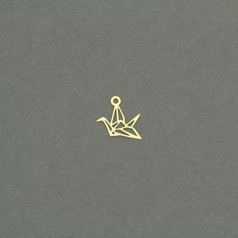 Splendide hummingbird pendants gold-plated 12x10mm 4pcs AKG507