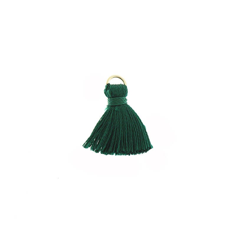 Tassels for bracelets with a circle green 20mm 2pcs TASPP70