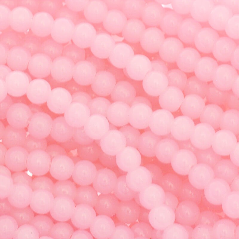 Pastels / glass beads 6mm pretty pink 140 pieces SZPS0619