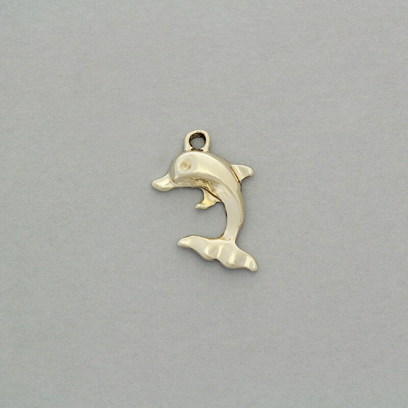 Gold dolphin bracelets pendants 19x14mm 2pcs AKG518