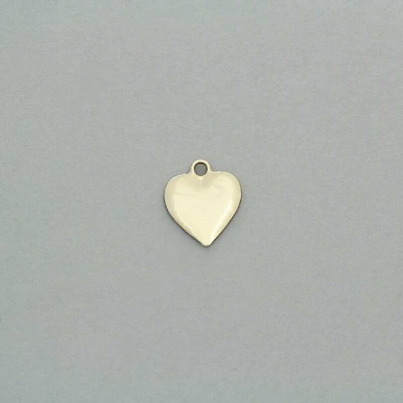 Pendant smooth heart 14x16mm, 1 piece AKG524