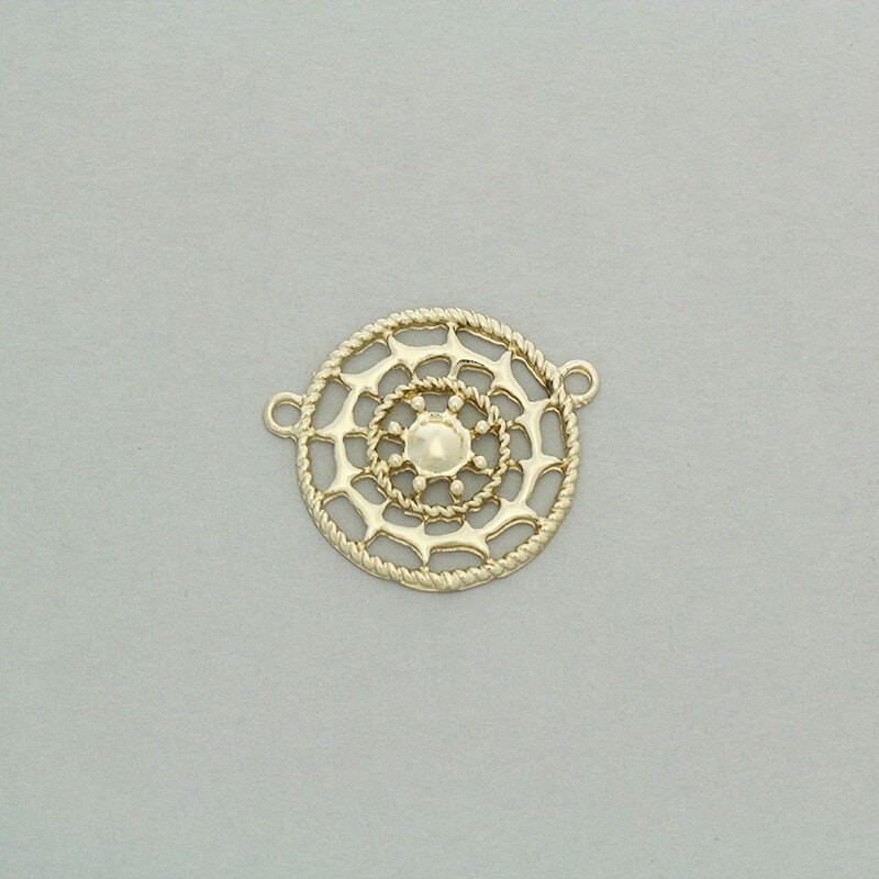 Connectors for necklaces gold 26x22mm 1pc AKG566