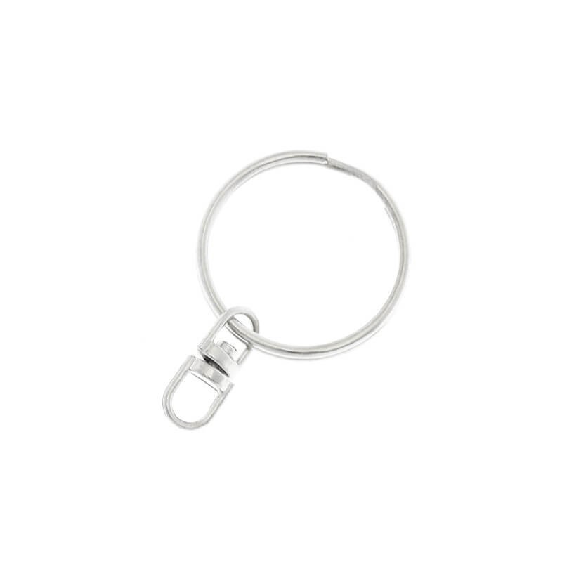 Clasps of a key ring with a rotating element 4 pcs platinum 25x2mm ZAPBRK60