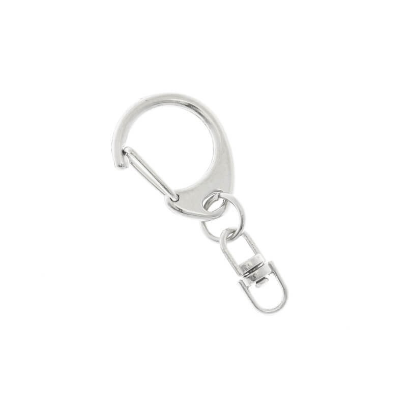 Clasp of the pendant carabiner with a rotating element 1 pc platinum 41x17,5mm ZAPBRK61