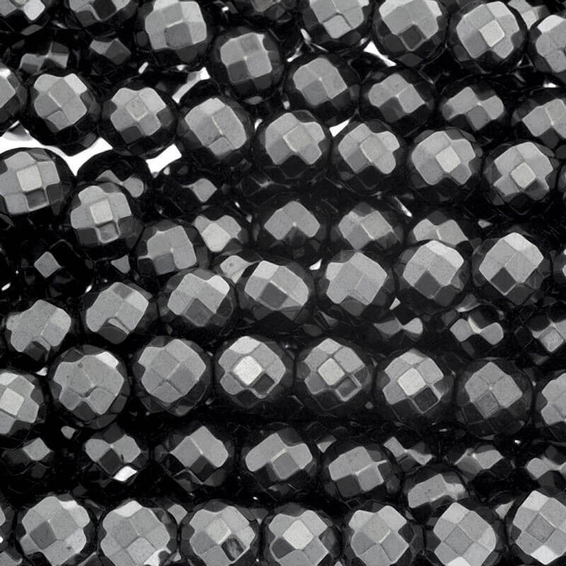Hematite beads faceted beads 10mm 40pcs / rope KAHEKUF10