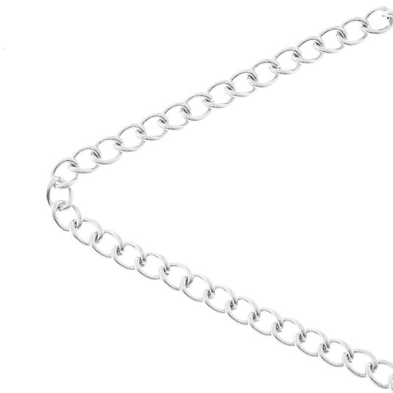 Chains / oval platinum twist 4.5x6.2x1.1 1m LL171PL
