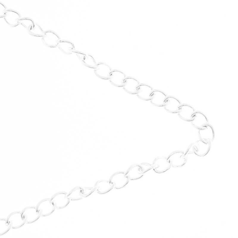 Chains / oval twist silver 4.5x6.2x1.1 1m LL171SS