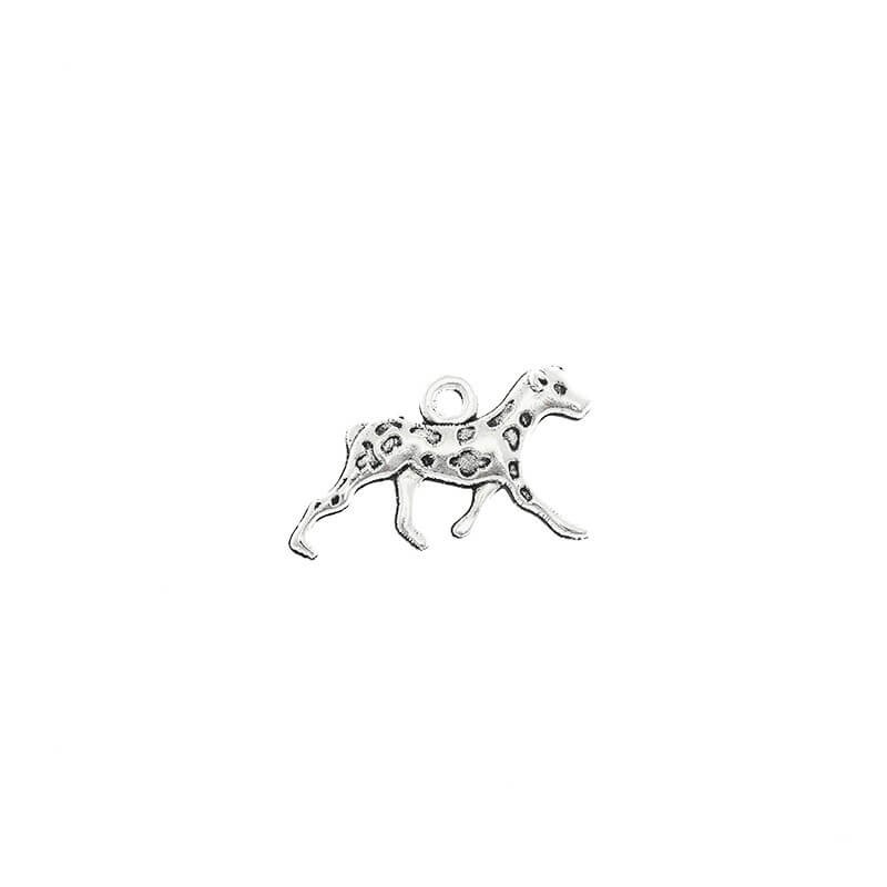 Silver Dalmatian dogs pendants 23x13mm 4pcs AAT442