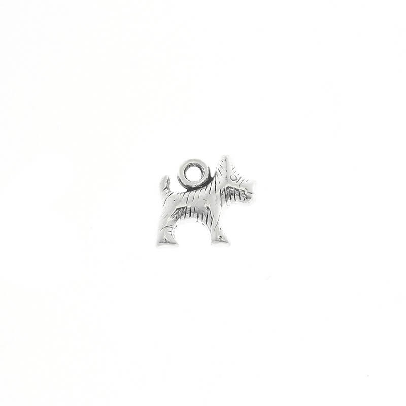 Silver pendants terrier dogs 13x12 4 pcs AAT451