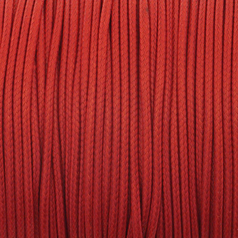 Sznurek jubilerski plecionka czerwony 1.5mm 2m PW246