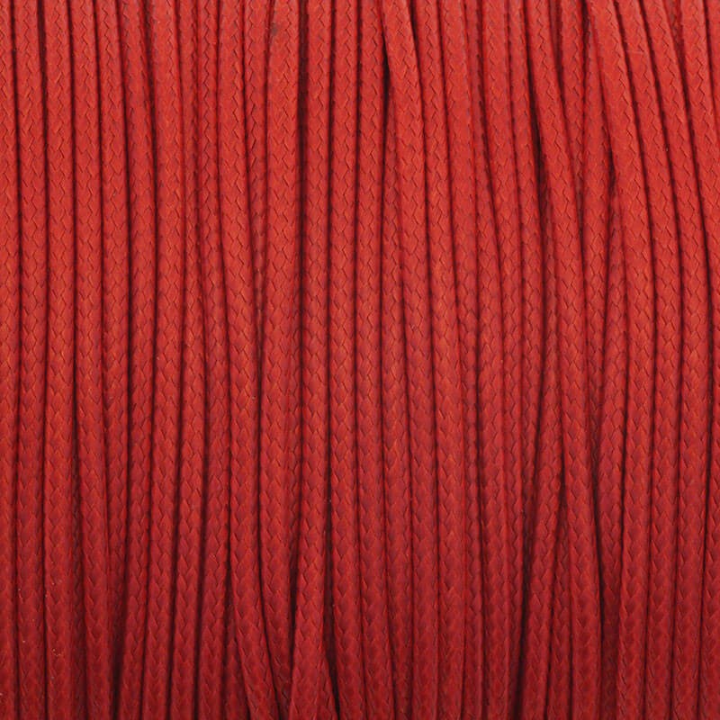 Sznurek jubilerski plecionka czerwony 1.5mm 2m PW246