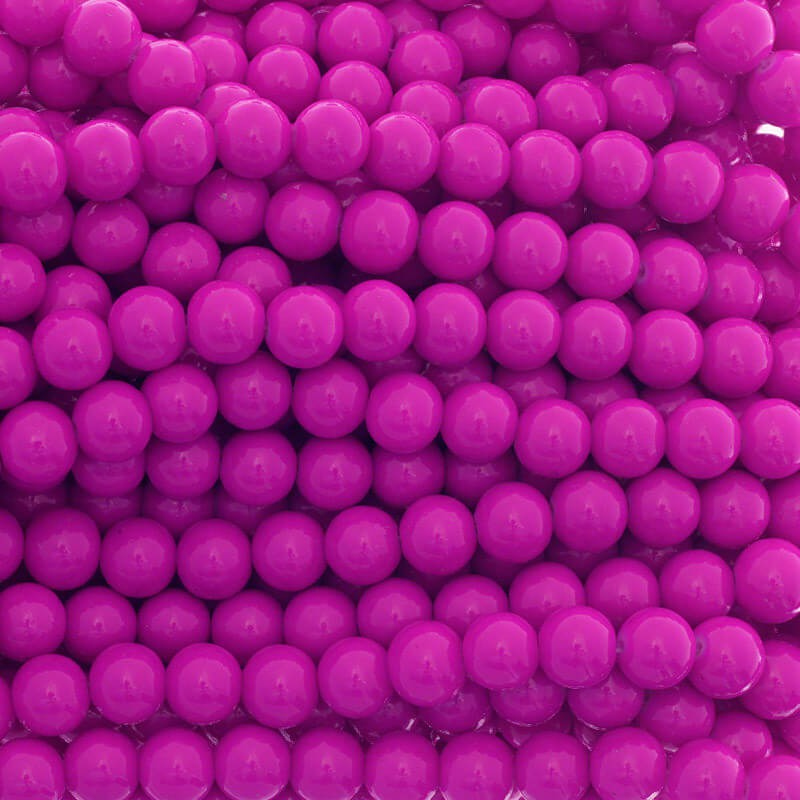 Milky beads bishop pink 10mm / for bracelets / 86 pieces SZTP1033