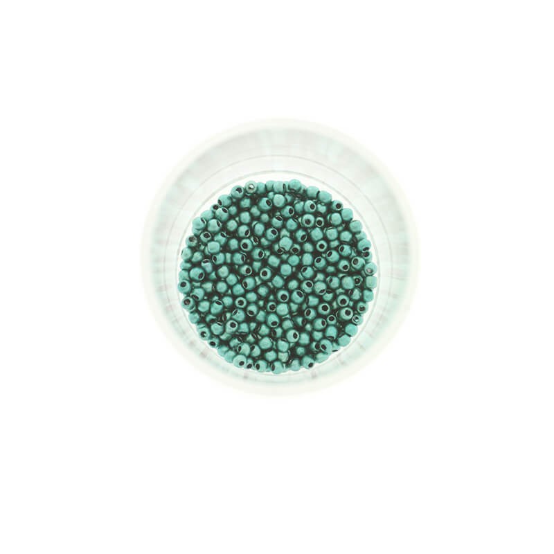 SeedBeads Premium Metalic Matte Turquoise Beads (12/0) 10g SZDR20MEM005