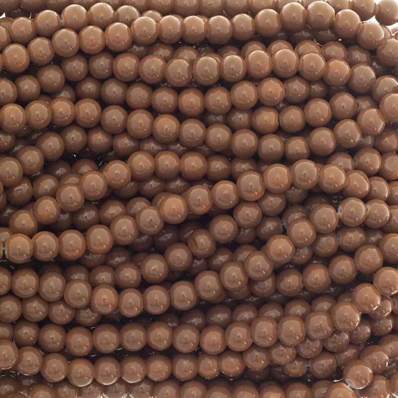 Milky brown beads / 8mm beads 104 pieces SZTP0865
