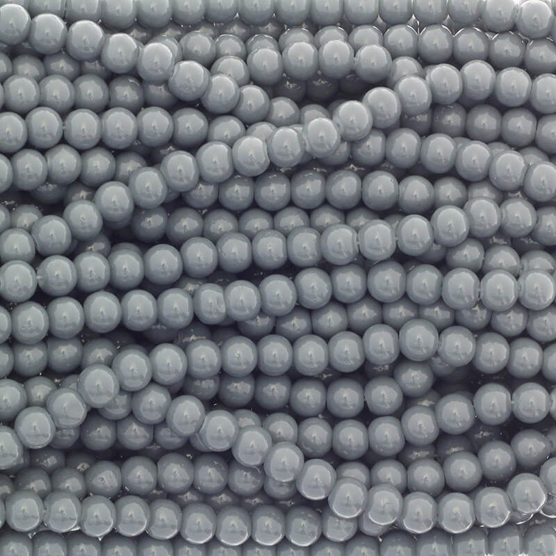 Gray Milky beads / 8mm beads 104 pieces SZTP0866