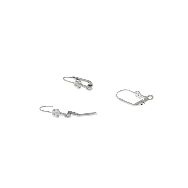 Earwires, English surgical steel, 1 pair 19x10mm BIGANGSCH1