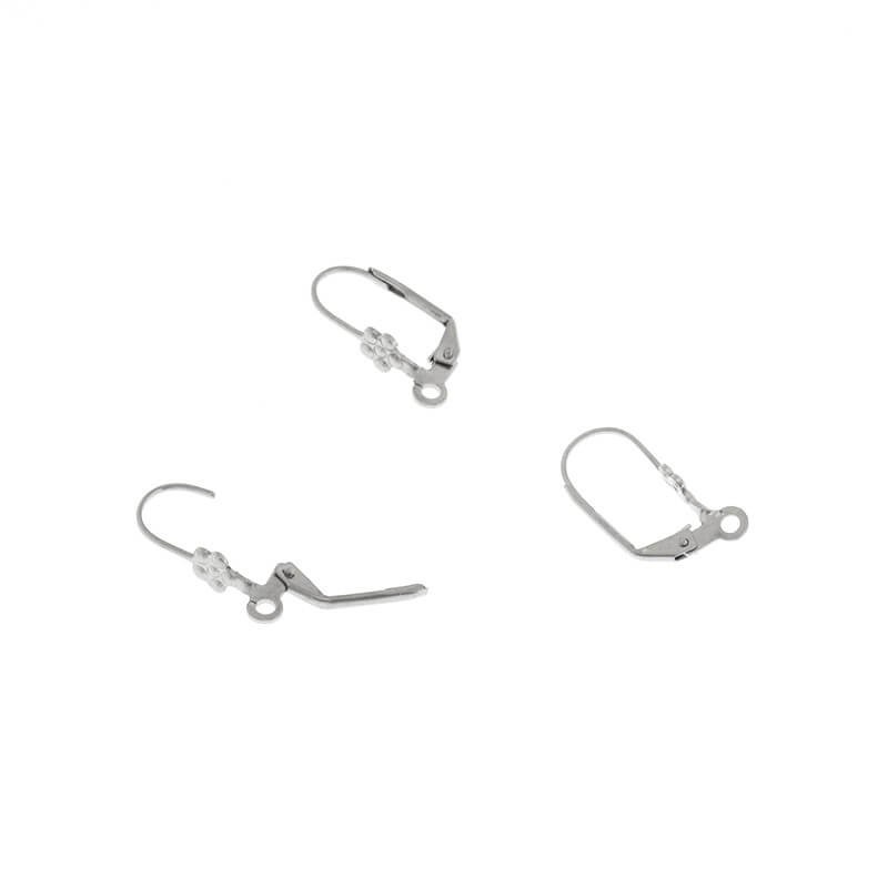 Earwires, English surgical steel, 1 pair 19x10mm BIGANGSCH1