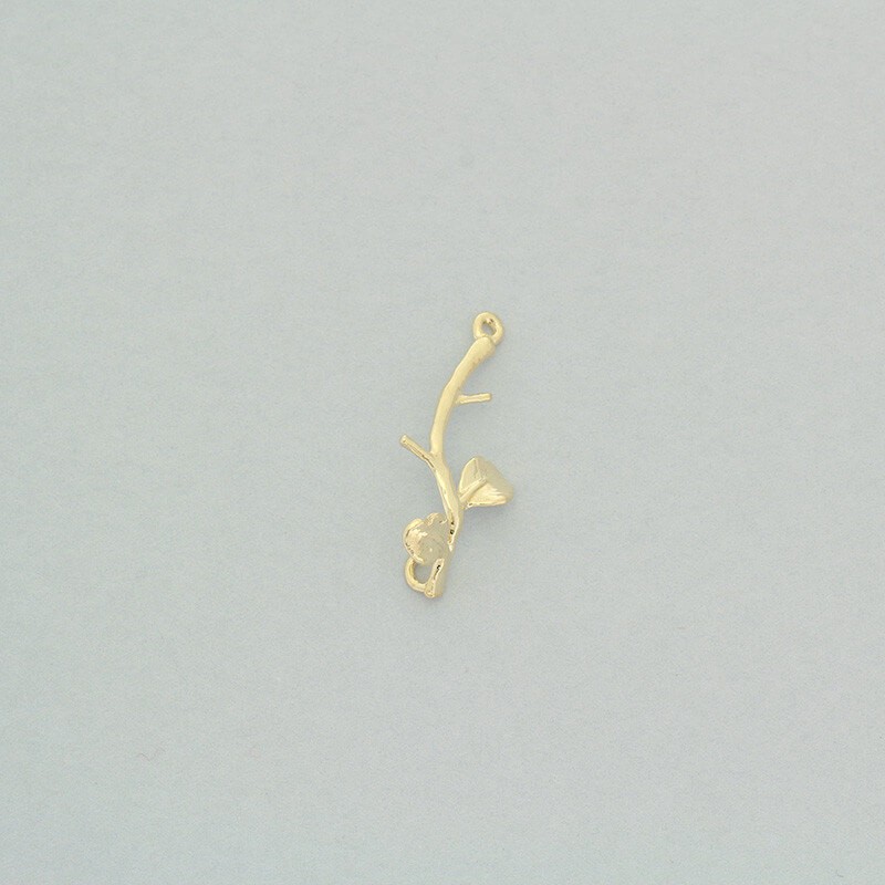 Connectors for earrings twigs gold-plated 21x9mm 1pc AKG606