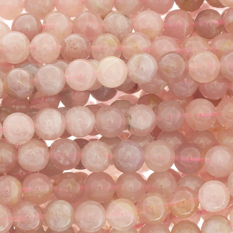 Kwarc różowy Madagaskar koraliki kulki 8mm / sznur 48szt KAQR08