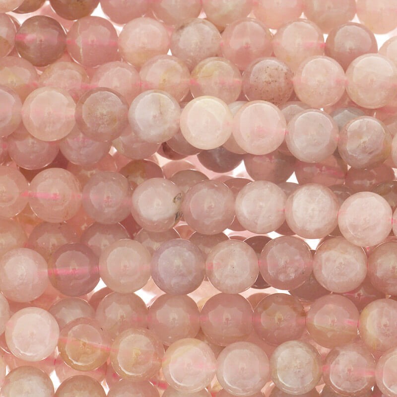 Kwarc różowy Madagaskar koraliki kulki 8mm / sznur 48szt KAQR08