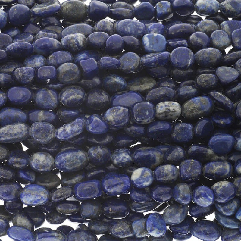 Lapis Lazuli kamienie nieregularne 6x8mm 55szt / sznur KALAS01