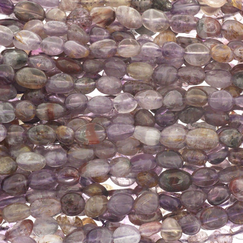 Violet lodolite irregular stones 6x8mm 55pcs / rope KALPS01