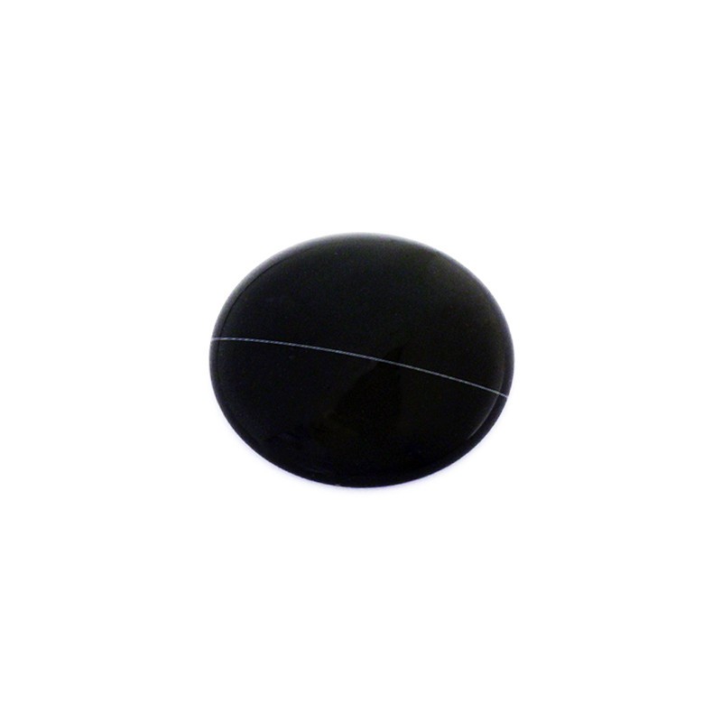 Round black agate cabochon 31mm 1pc KBSZAG00