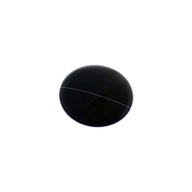 Kaboszon agat czarny okrągły 31mm 1szt KBSZAG00