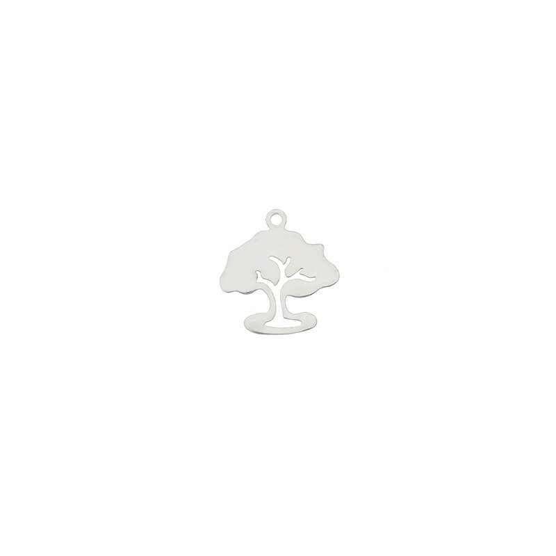 Surgical steel pendant, tree 14x15mm, 1 piece ASS081