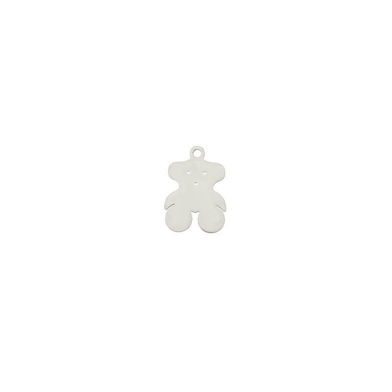 Surgical steel pendants fashionable teddy bears 15x11mm 1pc ASS082