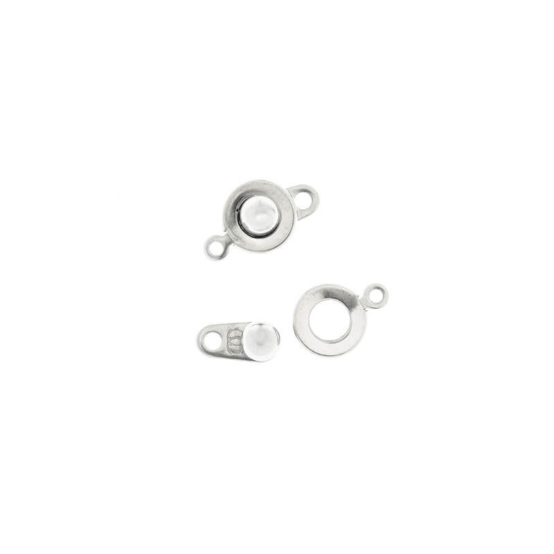 Two-part clasp for necklaces, stainless steel, 1 piece ASS088