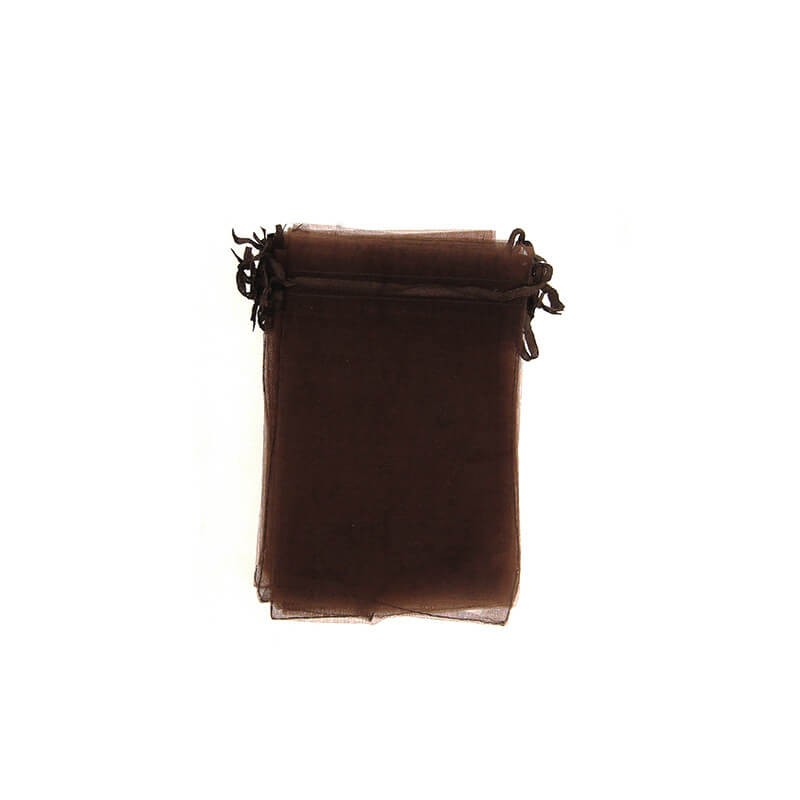 Organza bag brown 10x15cm 2pcs ORG15B1