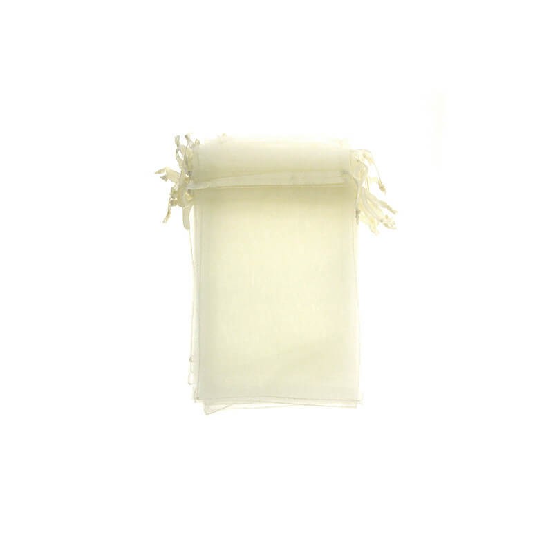 Organza bag cream 10x15cm 2pcs ORG15K1