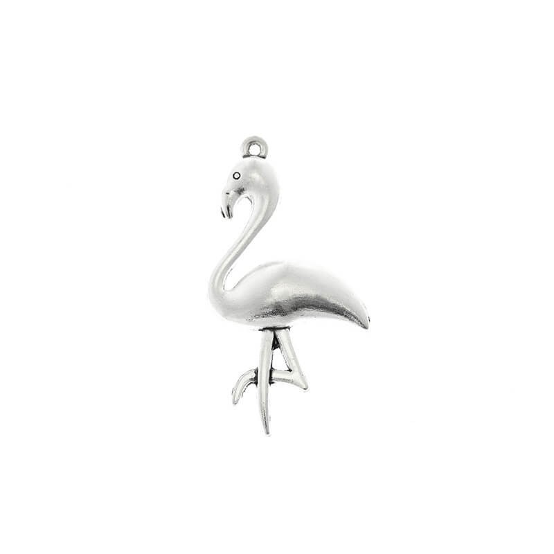 Silver flamingos pendants 1 pc 47x25mm AAU030