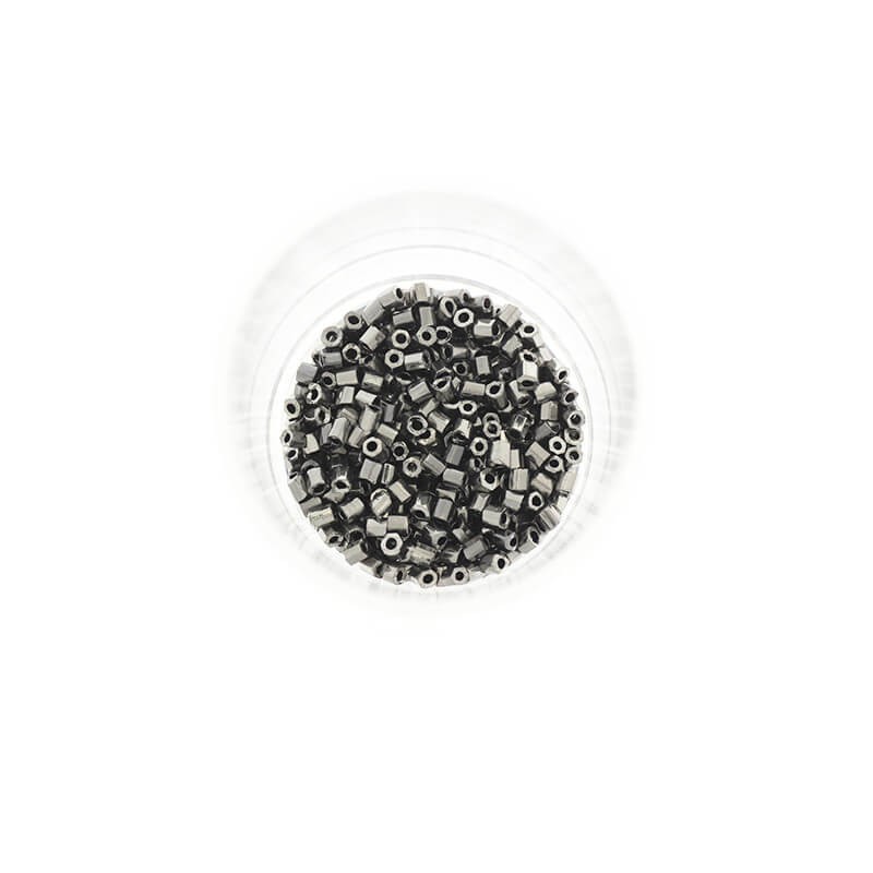2mm SeedBeads Metalic Hematite tube beads 10g SZDRR20ME005