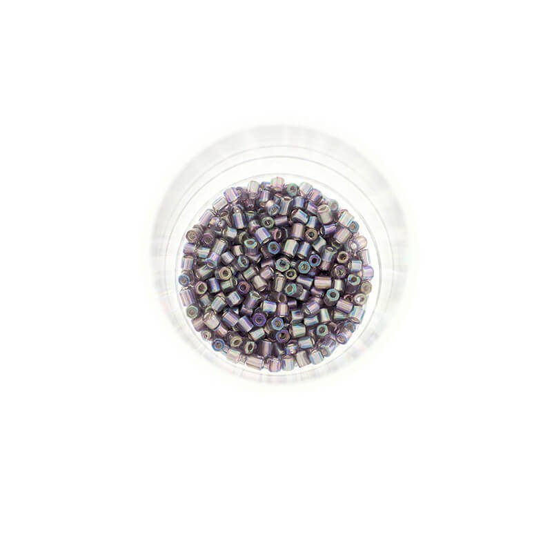 2mm SeedBeads Luster Amethyst AB tube beads 10g SZDRR20AB007