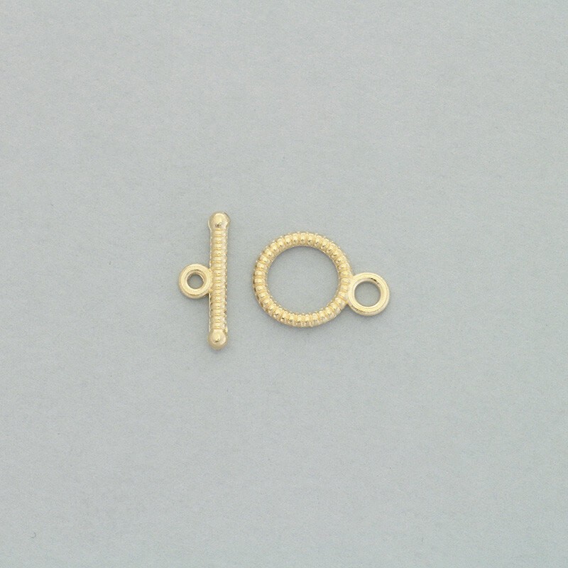 Delicate clasp / two-piece toggle 3 sets / gold AKG590