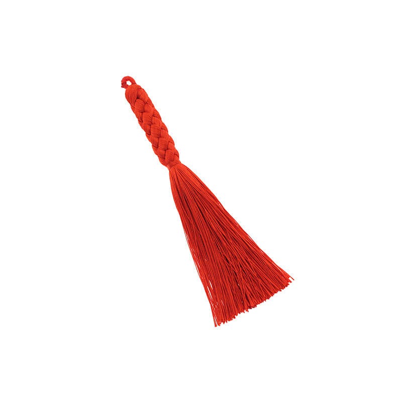 Red braided plaits 130mm 1pc TATU01