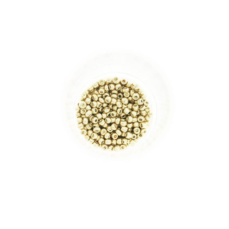Koraliki SeedBeads Metalic Light Gold (10/0) 10g SZDR25ME005