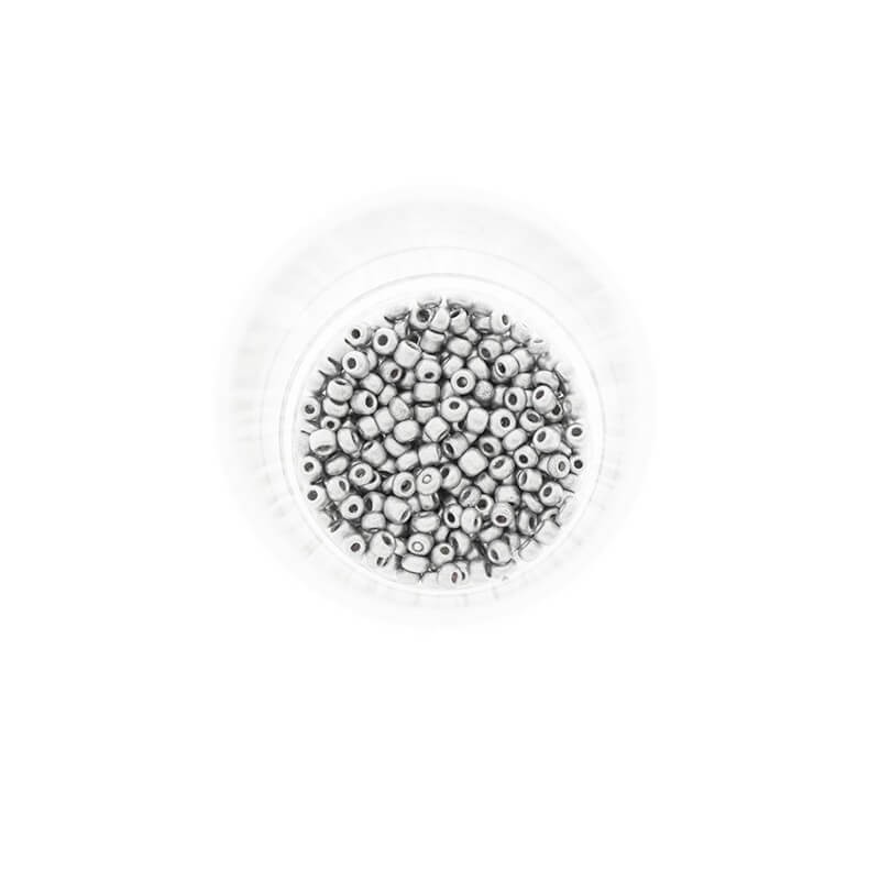 Koraliki SeedBeads Metalic Matte Silver (10/0) 10g SZDR25MEM001